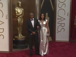 Sidney Poitier - 86th Annual Academy Awards - Arrivals Stock Footage