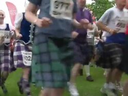 Kilt run in Perth, Scotland News Clip