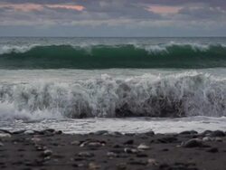 SLOW MOTON: Waves at  Beach Stock Footage