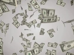 Falling U.S. Dollar Bills Stock Footage