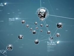 the World Network - bright blue Stock Footage