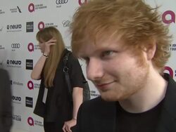 INTERVIEW - Ed Sheeran - Elton John AIDS Foundation Presents 22nd Annual Academy Awards Viewing Party Sponsored By Chopard, Neuro Drinks And Wells Fargo Stock Footage
