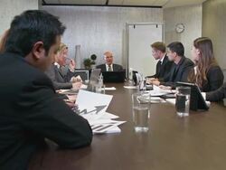 Business team meeting in a boardroom Stock Footage