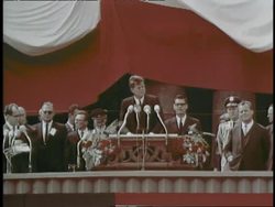 President John F. Kennedy delivers his famous Ich bin ein Berliner speech to a wildly enthusiastic crowd in Berlin, West Germany. News Clip