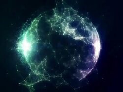 Abstract spherical network background Stock Footage
