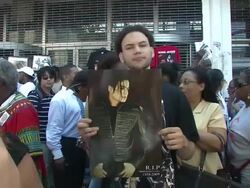 The Apollo Theater Pays Public Tribute To Michael Jackson - June 30, 2009 Stock Footage