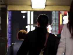 MS TD Shot of Tokyo Metro / Ginza, Tokyo, Japan Stock Footage