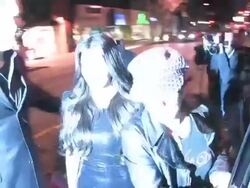 Kim Kardashian outside Beach Bunny in West Hollywood at the Celebrity Sightings in Los Angeles at Los Angeles CA. (Footage by WireImage Video/GettyImages) Stock Footage