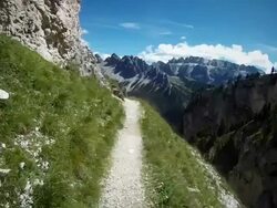 Point of View Video: Hiking on the Alps Stock Footage