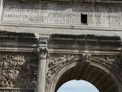 Roman Forum (Forum Romanum),  Arch of Septimius Severus, Rome, Italy Stock Footage