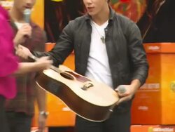 SPEECH: Joe Jonas (L), Nick Jonas and Kevin Jonas at the Jonas Brothers Stock Footage