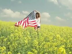 Patriot girl Stock Footage