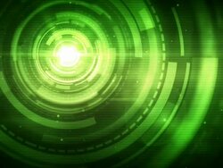 Spinning Circles Background Loop - Neon Green Centred (Full HD) Stock Footage