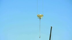 Crane Hook In Action Stock Footage