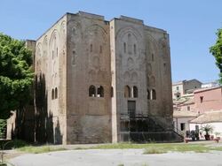 La Cuba palace, exterior views, Palermo, Sicily Stock Footage