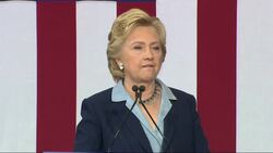 Clinton: Trump Took From America with Both Hands News Clip