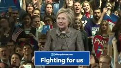 CLEAN : Clinton wins Pennsylvania primary her 3rd victory of night News Clip