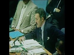 SYND 25 3 76 IRAQI DELEGATE ON WEST BANK News Clip