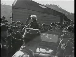 Marilyn Monroe visits troops in Korea Stock Footage
