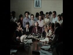 SYND 19-5-74 PRESS CONFERENCE BY MINISTER OF INFORMATION ABOUT ISRAELI RAID Instructional Video