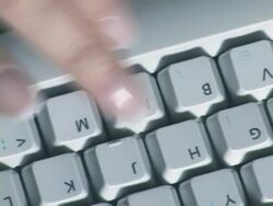 Typing on a computer keyboard Stock Footage