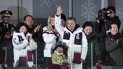 CLEAN : PHOTO: North Korean general and Ivanka Trump at Olympic close News Clip