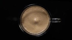 Black coffee in a mug Stock Footage