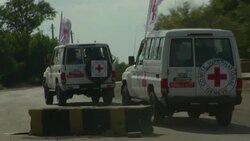 Russian aid convoy edging towards the Ukrainian border News Clip
