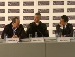 The Men Who Stare At Goats Press Conference - London Film Festival Stock Footage