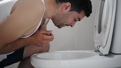 Man throwing up. Time lapse. Stock Footage