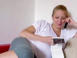 Happy pregnant woman Stock Footage
