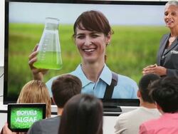 WS TU Students and Professor Video Conferencing with Scientist in Tidal Marsh / Richmond, Virginia, United States Stock Footage