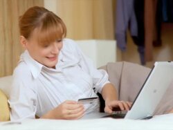 HD: Credit Card Payment At Home Stock Footage