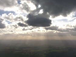 Crepuscular Rays Shining Through Storm Clouds News Clip