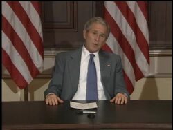President Bush comments on the economy and the Bailout plan that passed the Senate. News Clip