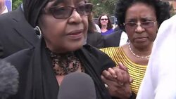 Winnie and Zuma leave church after prayer service, Mandela friend reax News Clip