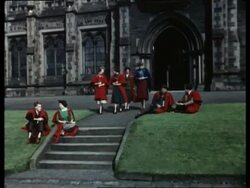 ARCHIVAL - Glasgow University, Scotland, UK.  1959 Stock Footage