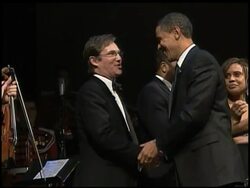 President Lincoln was honored by the current president in the place of Lincoln's assassination. At a gala event at the newly-renovated Ford's Theatre in Washington, President Barack Obama hailed Lincoln for uniting the country after the Civil War. News Clip