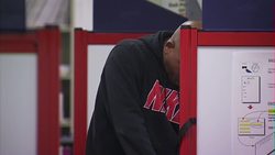 Early voting in an Ohio polling station News Clip