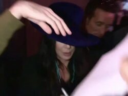 Cher greets fans while leaving The Book Of Mormon at the Pantages Theatre in Hollywood, 09/12/12 Stock Footage