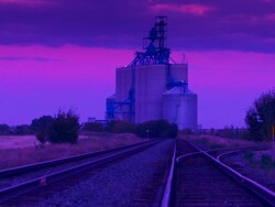 HD DOLLY: Modern Grain Elevators Stock Footage