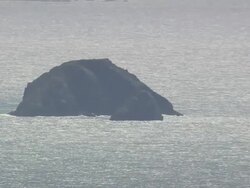 MS AERIAL Cliff in river erosion / Oregon, United States Stock Footage