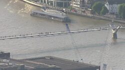 London Aerials - Millennium Bridge News Clip