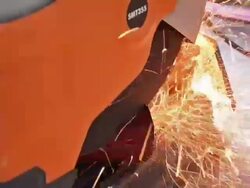 Cutting iron. Stock Footage