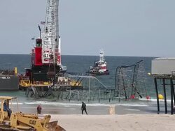 Iconic Jet Star Roller Coaster Damaged By Hurricane Sandy Torn Down Stock Footage