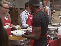 Los Angeles Mission Thanksgiving Stock Footage