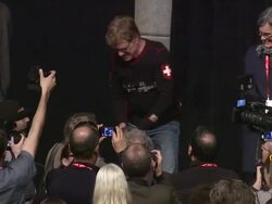 Robert Redford leaving the stage at Opening Day Pr Stock Footage