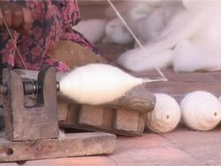 Spinning wool Stock Footage