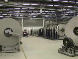 MS Interior view of gravure printing office / Itzehoe, Schleswig-Holstein, Germany  Stock Footage