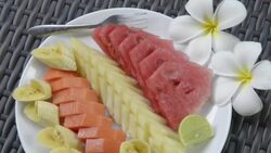 Fresh Fruit salad Stock Footage